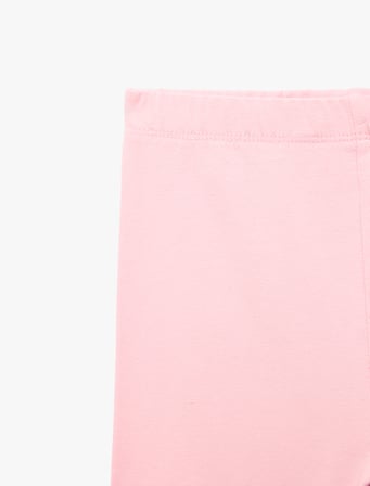 Pamuklu Beli Lastikli Basic Kısa Tayt