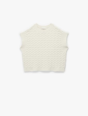Bisiklet Yaka Oversize Örgü Süveter