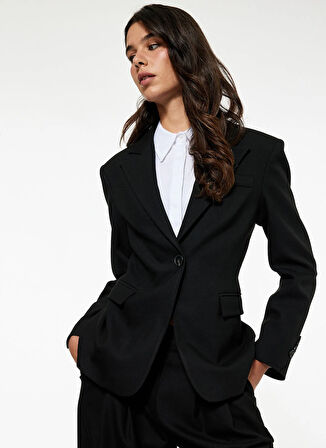 Koton Slim Fit Siyah Kadın Ceket 6WAK50052PW