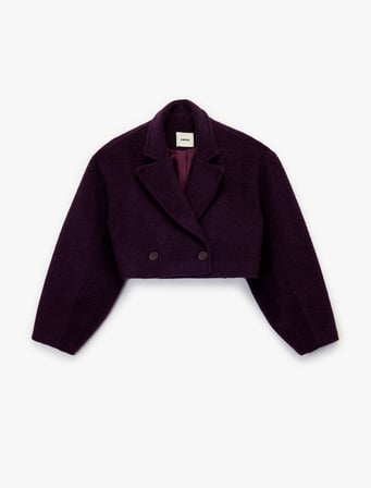 Crop Kaban Oversize Buklet Uzun Kollu Düğmeli Kruvuze
