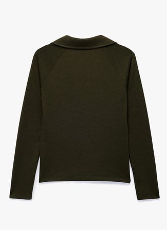 Koton Kaçık Yaka Haki Kadın T-Shirt 6WAK50316EK