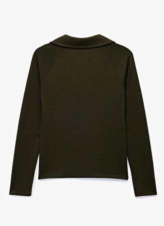 Koton Kaçık Yaka Haki Kadın T-Shirt 6WAK50316EK