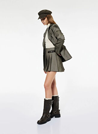 Koton Normal Bel Kahve Kadın Mini Etek 6WAK70065EW