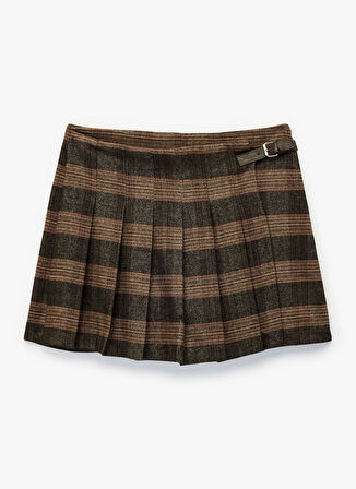 Koton Normal Bel Kahve Kadın Mini Etek 6WAK70083EW