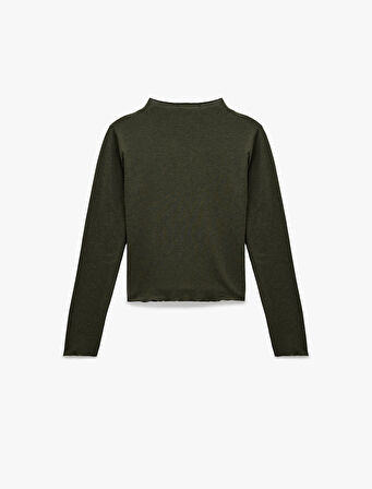 Koton X Sima Tarkan - Koyun Yünü Karışımlı Uzun Kollu Hafif Dik Yaka Bluz