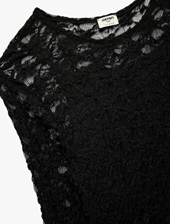 Uzun Kollu Askılı Atlet Detaylı Bisiklet Yaka Bluz