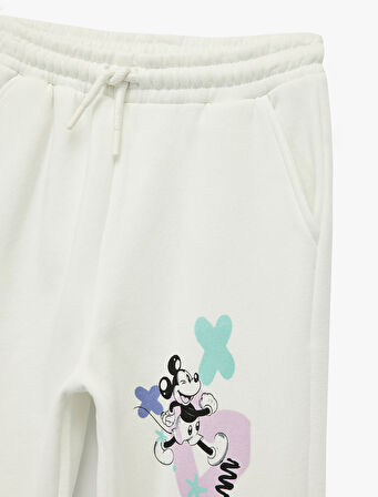 Lisanslı Mickey Mouse Baskılı Jogger Eşofman Altı