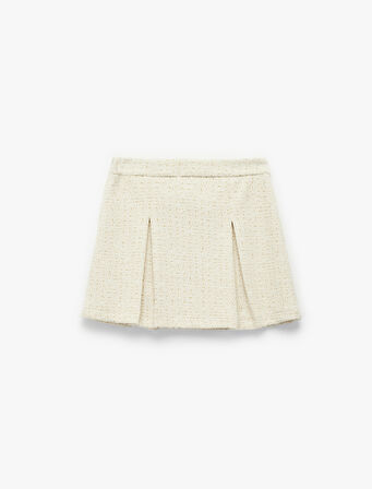 Beli Lastikli Kalın Pileli Etek