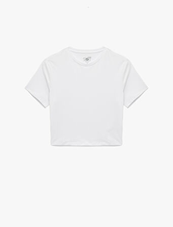 Slim Fit Kısa Kollu Bisiklet Yaka Spor Tişört