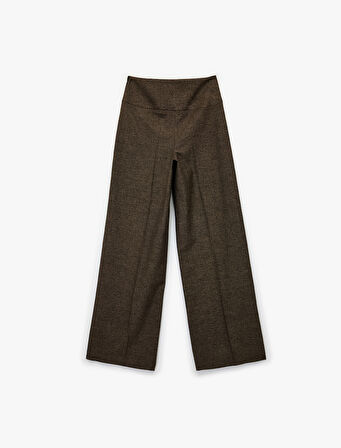 Koton X Melis Ağazat - Regular Fit Geniş Paça Kumaş Pantolon