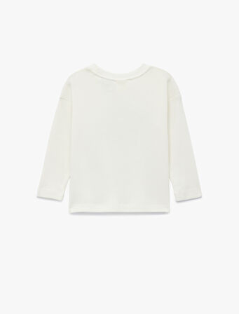 Harry Potter Baskılı Uzun Kollu Bisiklet Yaka Lisanslı Oversize Tişört