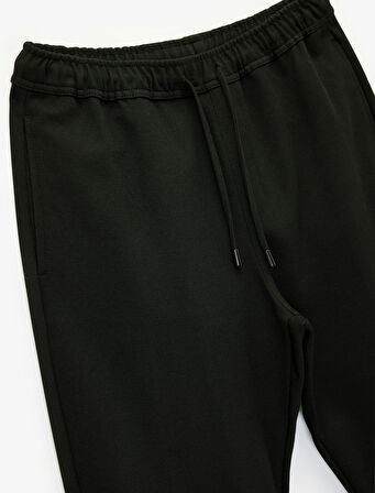 Viskon Karışımlı Duble Paça Cepli Beli Bağcıklı Pantolon