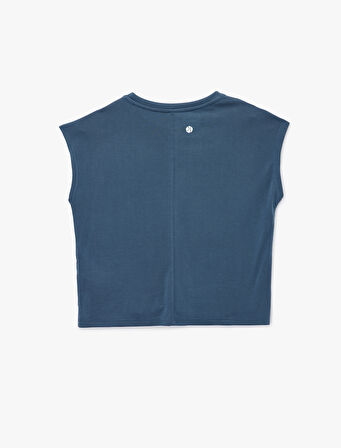 Rahat Kalıp Kısa Kollu Bisiklet Yaka Spor Tişört