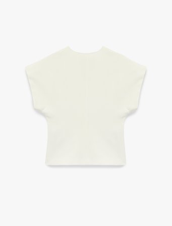 Asimetrik Kolsuz V Yaka Kruvaze Oversize Yelek