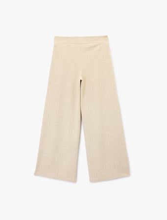 Standart Bel Rahat Kesim Uzun Geniş Paça Pantolon