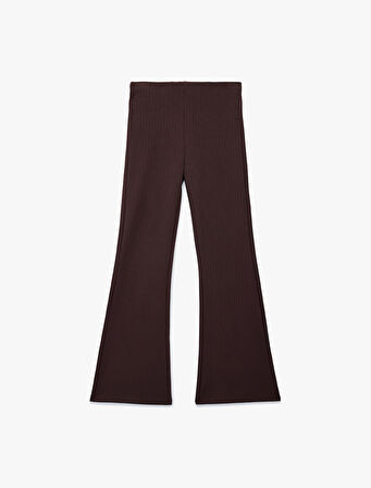 Normal Bel Hafif Uzun İspanyol Paça Pantolon