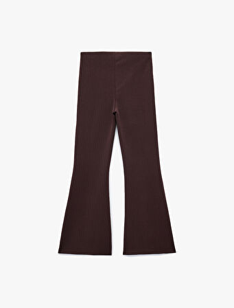 Normal Bel Hafif Uzun İspanyol Paça Pantolon