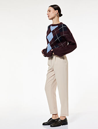 Slim Fit Cepli Pile Detaylı Cepli Chino Havuç Pantolon