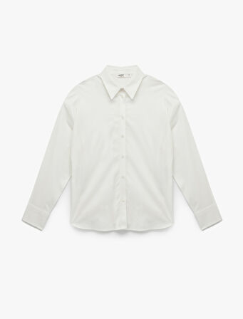 Uzun Kollu Klasik Yaka Düğmeli Basic Gömlek