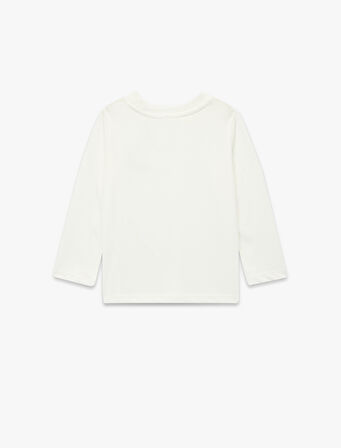 Pamuklu Uzun Kollu Bisiklet Yaka Atatürk Baskılı Tişört