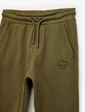 Pamuklu Baskılı Oversize Jogger Eşofman Altı