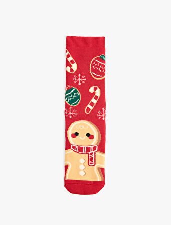 Yılbaşı Temalı Pamuklu Kalın Soket Çorap