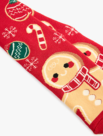 Yılbaşı Temalı Pamuklu Kalın Soket Çorap