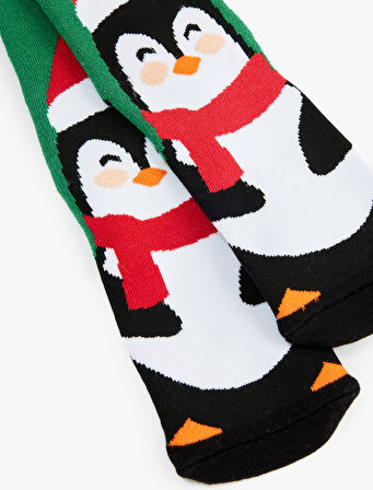 Pamuklu Soket Kalın Yılbaşı Çorabı