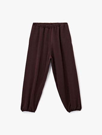 Rahat Kalıp Lastikli Paçalı Pamuklu Eşofman Altı