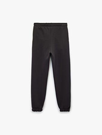 Baskılı Beli Bağcıklı Rahat Kalıp Jogger Eşofman Altı