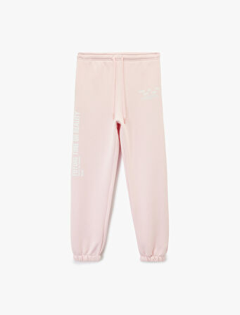 Baskılı Rahat Kalıp Cep Detaylı Beli Bağcıklı Jogger Eşofman Altı