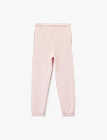 Baskılı Rahat Kalıp Cep Detaylı Beli Bağcıklı Jogger Eşofman Altı