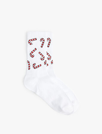 Yılbaşı Temalı Tenis Çorabı