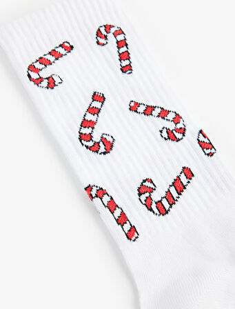 Yılbaşı Temalı Tenis Çorabı