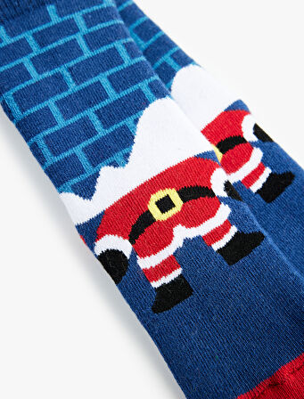 Noel Baba Detaylı Pamuklu Havlu Çorap 