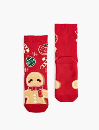 Kurabiye Adam Detaylı Pamuklu Çorap 