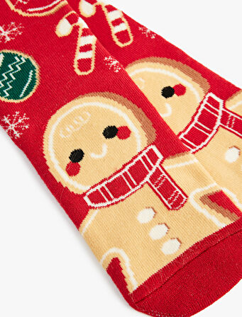 Kurabiye Adam Detaylı Pamuklu Çorap 