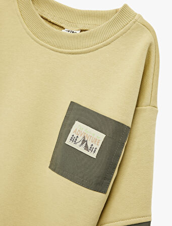 Uzun Kollu Bisiklet Yaka Oversize Sweatshirt