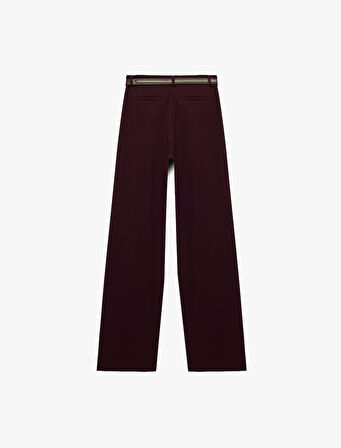 Normal Bel Regular Fit Cepli Kemerli Kumaş Pantolon