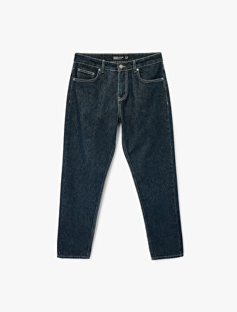 Pamuklu Normal Bel Tapered Fit Jean Pantolon