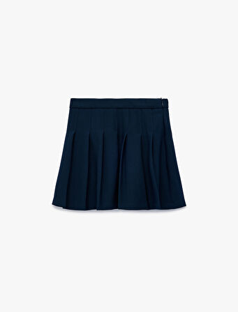 Kalın Pileli Diz Üstü Etek