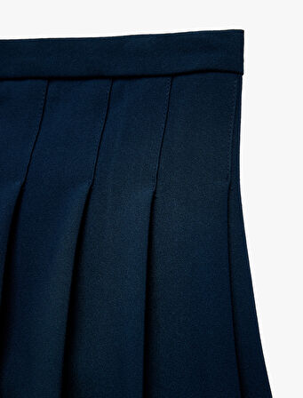 Kalın Pileli Diz Üstü Etek