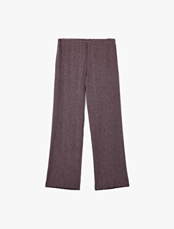 Slim Fit Bürümcük Kumaş Bol Paça Pantolon