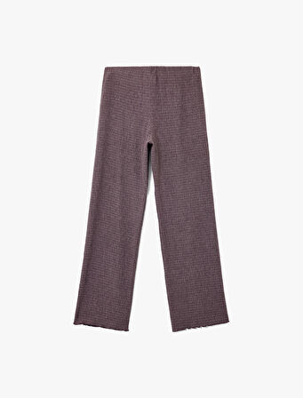 Slim Fit Bürümcük Kumaş Bol Paça Pantolon