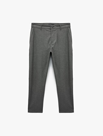 Slim Fit Cepli Viskon Karışımlı Kumaş Pantolon