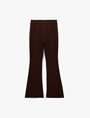 Slim Fit Çift Düğmeli İspanyol Paça Pantolon