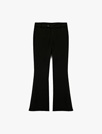 Slim Fit Çift Düğmeli İspanyol Paça Pantolon