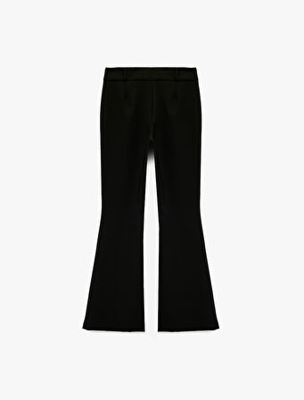 Slim Fit Çift Düğmeli İspanyol Paça Pantolon