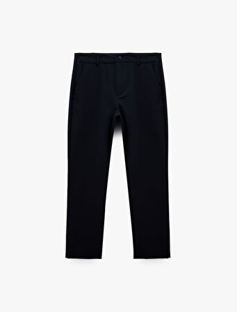 Regular Fit Cepli Çıtçıt Düğmeli Kumaş Pantolon
