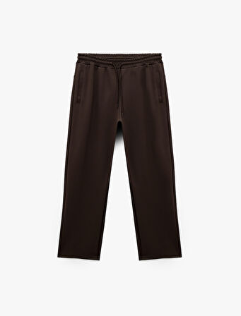 Rahat Kalıp Cepli Pamuklu Beli Bağcıklı Spor Eşofman Altı